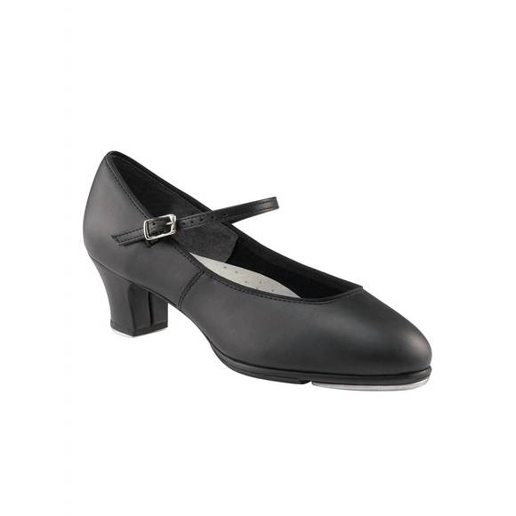NEW CAPEZIO women's tap jr. footlight shoes - medium width in black - Picture 1 of 2